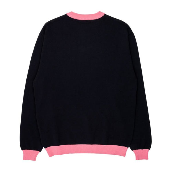 Santa Cruz Womens Crew Shark Trip Knit Crew - Black / Pink - Skatewarehouse.co.uk