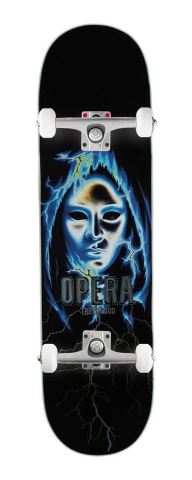 Opera Trey Wood Lightning EX7 Black / Silver x Venom Custom Complete Skateboard - 8.25