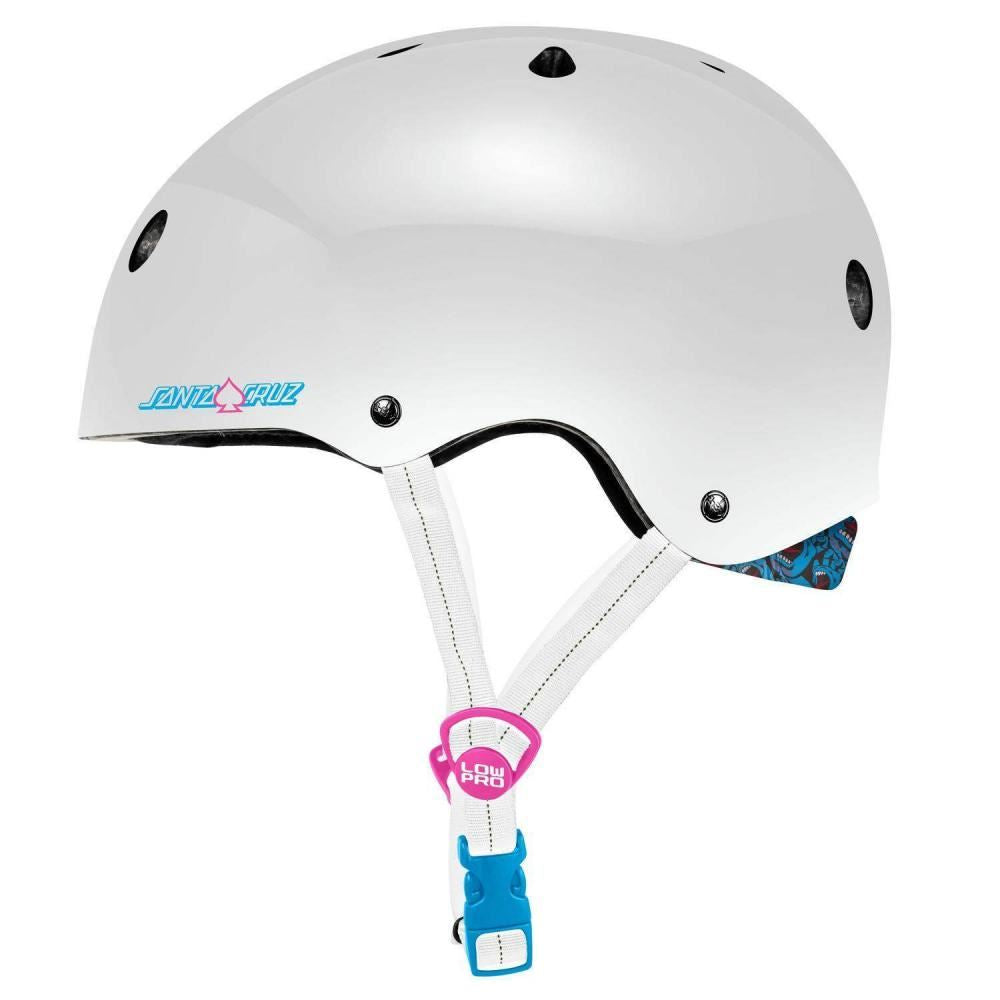 Pro-Tec Helmet Low Pro Santa Cruz Edition - White Gloss - Skatewarehouse.co.uk