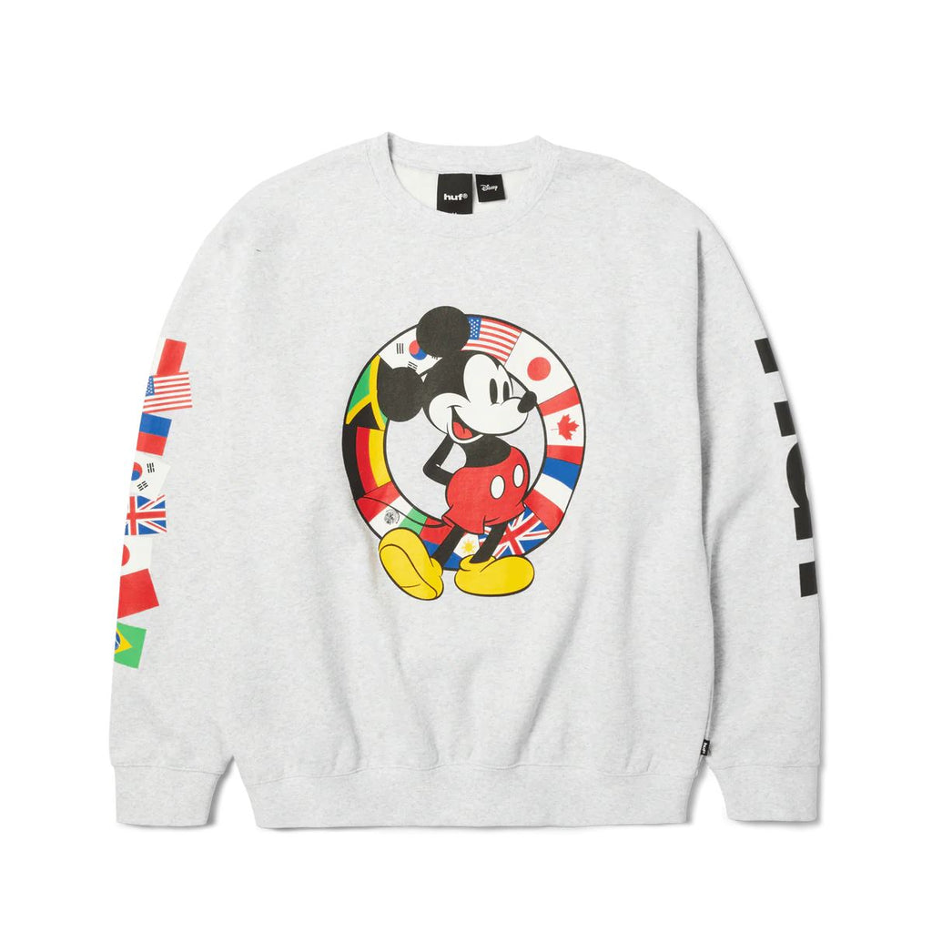 HUF Worldwide Tour Crewneck (Heather Grey) - S