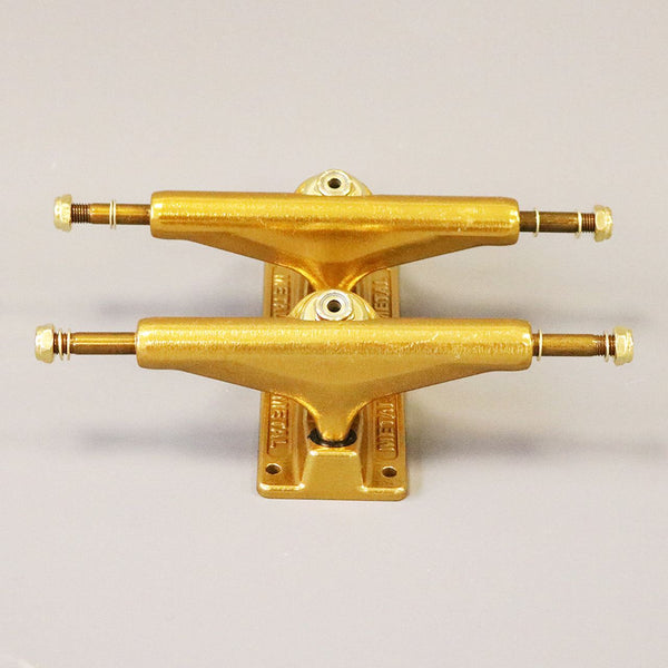 Picture Metal Custom Colour (Goldy) Skateboard Trucks - 5.25
