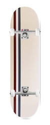 Skateboard Cafe Stripe - Cream/Burgundy/White/Navy x Venom Custom Complete Skateboard - 8.0"