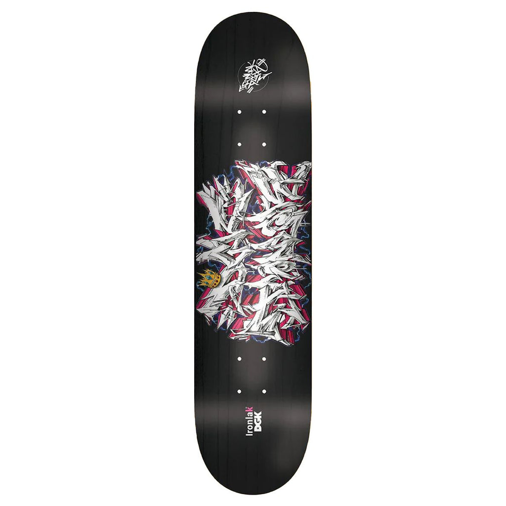 DGK x IRONLAK Volts Black Skateboard Deck - 8.25" - Skatewarehouse.co.uk
