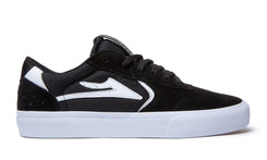 Lakai Atlantic Vulc Skate Shoes - Black/White - Skatewarehouse.co.uk