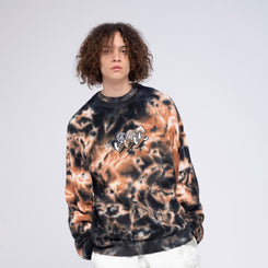Santa Cruz Crew Journey Knit Crew - Black / Brown Tie Dye - Skatewarehouse.co.uk