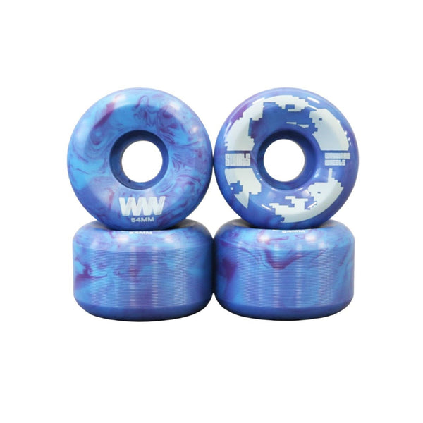 Wayward Swirl Formula - Turquoise / Purple Skateboard Wheels - 54mm