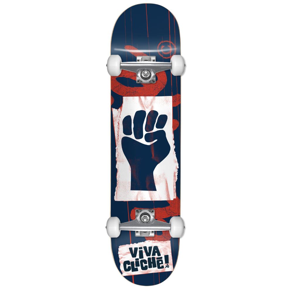 Cliché Viva Blue / Red Complete Skateboard - 8.25"