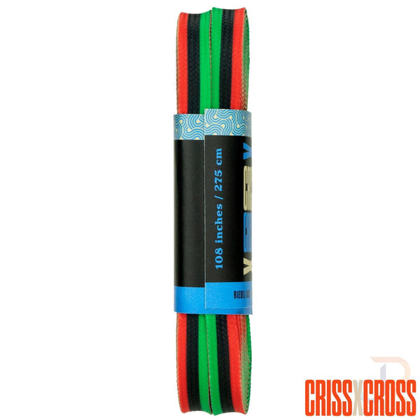 Criss Cross X Derby Laces - Trio - Blk / Grn / Red - 90
