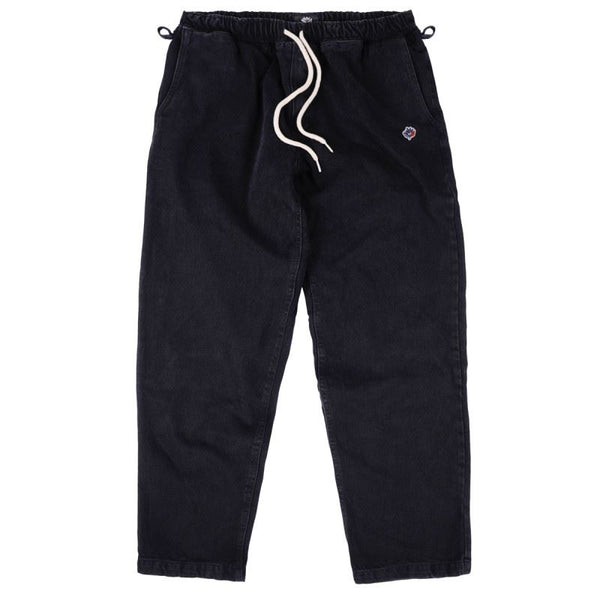 Magenta Loose Pants Black Denim - S