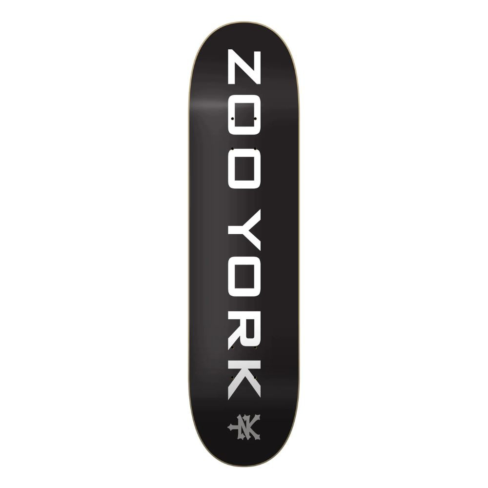 Zoo York OG 95 Logo Block Black / White / Grey Skateboard Deck - 7.5"
