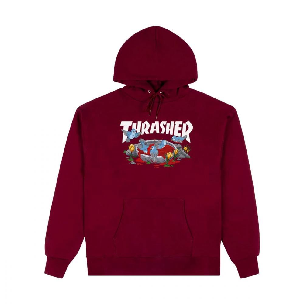Thrasher Hood Blood Bath - Maroon - Skatewarehouse.co.uk