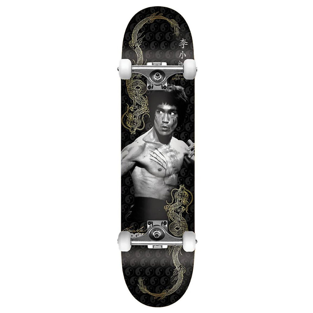 DGK x Bruce Lee Balance (Embossed) Black Complete Skateboard - 8.25"