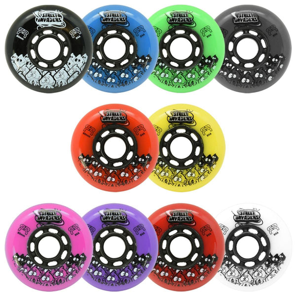 FR Street INVADER II Wheels - Red - 80mm (Set of 4)