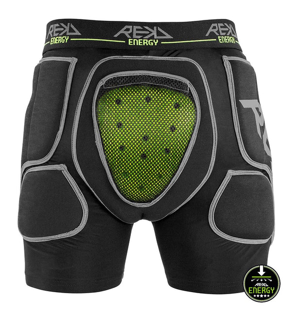 REKD Energy Impact Protection Padded Shorts MTB / Skateboarding / Snowboarding - Black - Skatewarehouse.co.uk