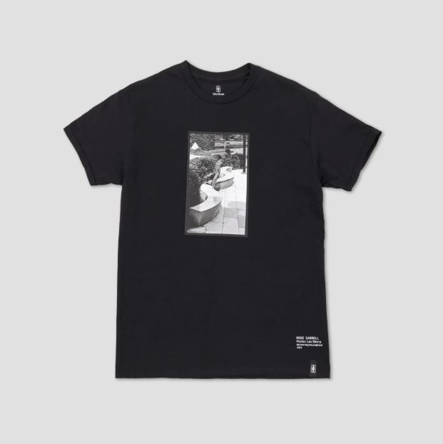 Girl Shot by Leo Sharp Mike Carroll Tee Black - Skatewarehouse.co.uk