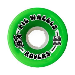 Pig Skateboard Wheels Rover Green / White Core / 85A - Skatewarehouse.co.uk