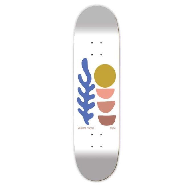 Meow Vanessa Torres Headspace Green Skateboard Deck - 8.0"