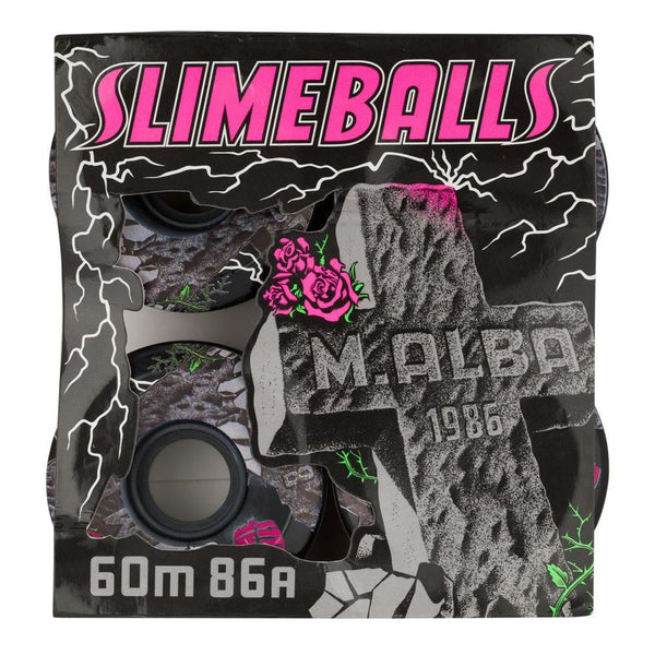 Slime Balls Skateboard Wheels Malba OG 86a - Black - Skatewarehouse.co.uk