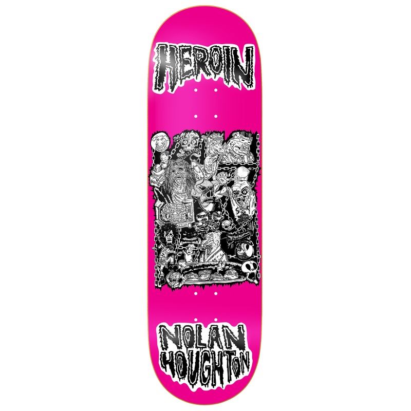 Heroin Nolan Haughton Allegory of Fear Skateboard Deck - 9.5"