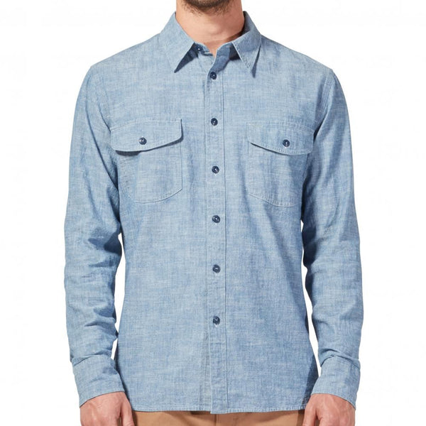 Arbor Shirt Mill 2.0 L/S Shirt - Indigo - Skatewarehouse.co.uk