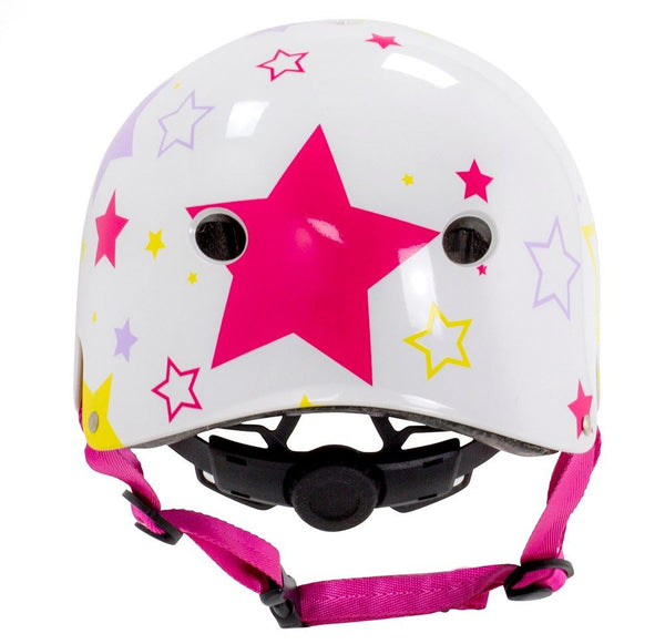 SFR Adjustable Kids Skateboard Bike Helmet - White / Pink - XXXS/XS 46-52cm - Skatewarehouse.co.uk