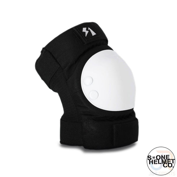 S1 Park Elbow Pads - Black w / White Caps