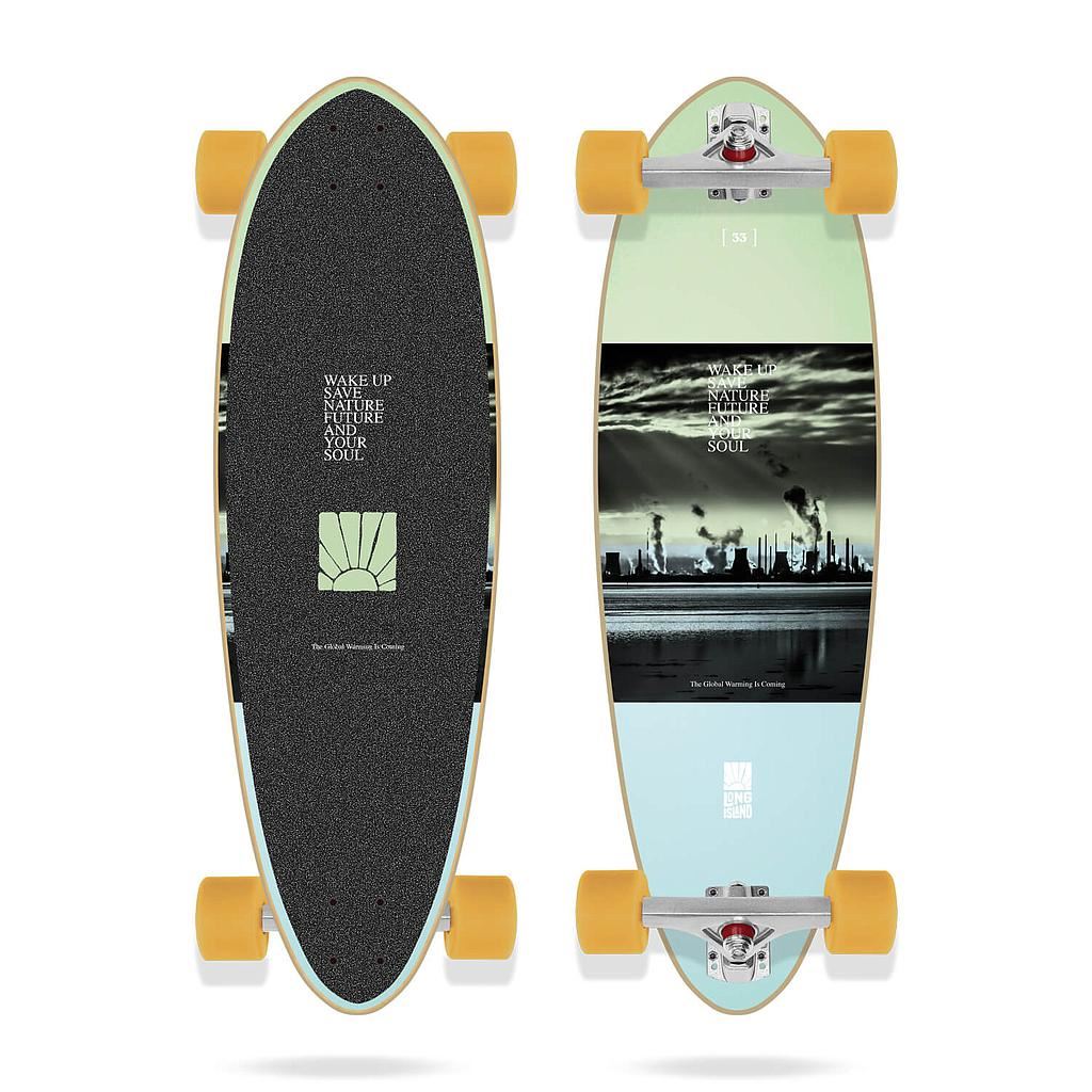 Long Island Global Warming 32.75"x10" Mini Pin Long Island Complete Longboard - 32.0" - Skatewarehouse.co.uk