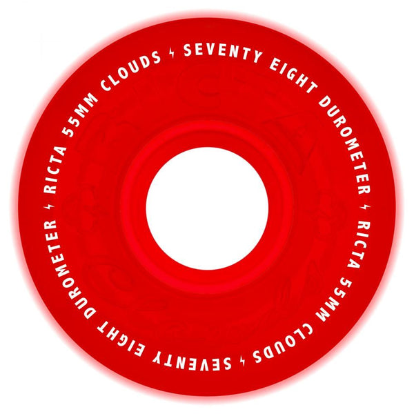 Ricta Skateboard Wheels Clouds GITD 78a - Red