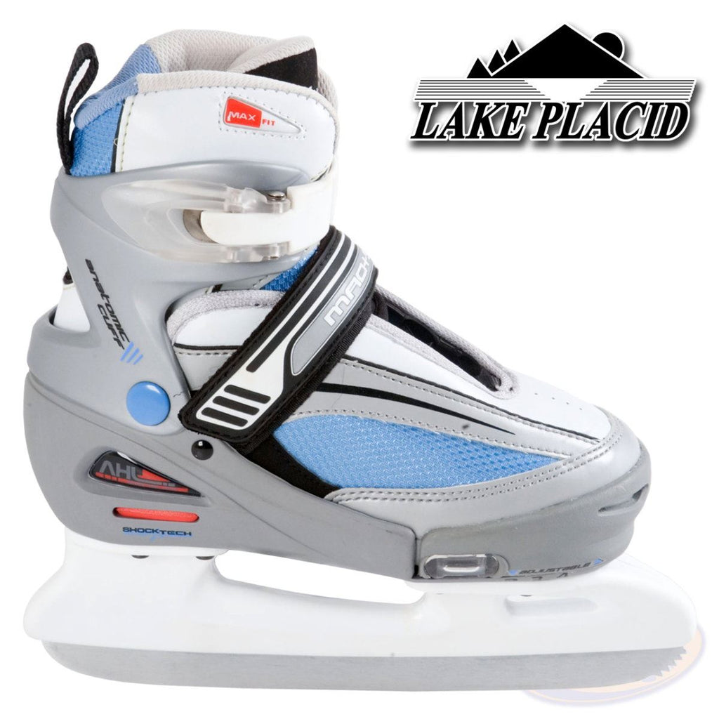 Lake Placid Mach 5 Ice Skates - Grey / Sky Blue