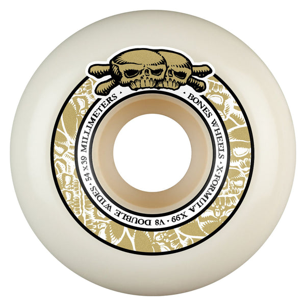BONES 'Double Wides' • 54mm • 99A • V8' X-Formula Skateboard Wheels
