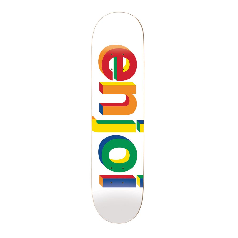 Enjoi Helvetica Neue R7 White Skateboard Deck - 8.0"