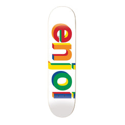 Enjoi Helvetica Neue R7 White Skateboard Deck - 8.0"
