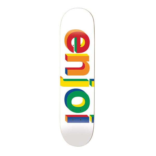 Enjoi Helvetica Neue R7 White Skateboard Deck - 8.0