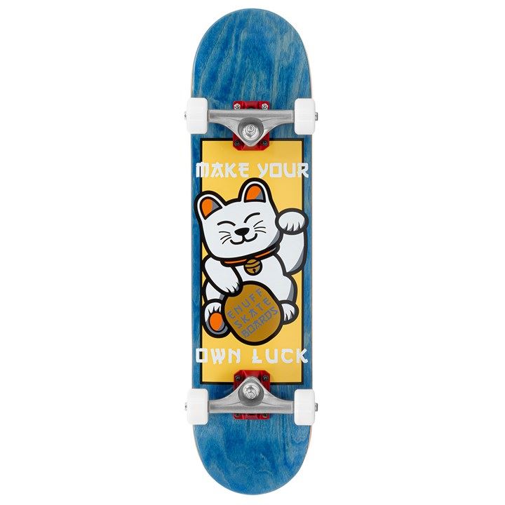 Enuff Lucky Cat Blue Complete Skateboard - 7.25"