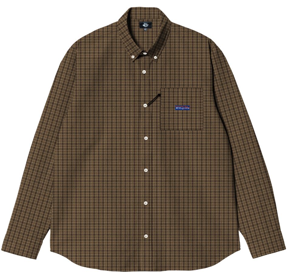 Magenta City Flannel Shirt Beige - M