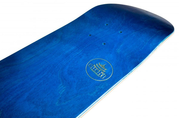 Sushi s Pagoda Stamp Blue Custom Complete Skateboard - 8.125