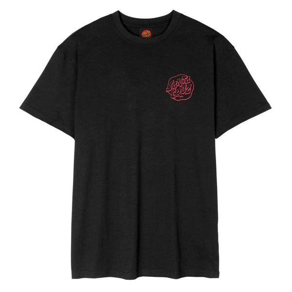 Santa Cruz T-Shirt Fever Dream Mono Dot - Black - Skatewarehouse.co.uk