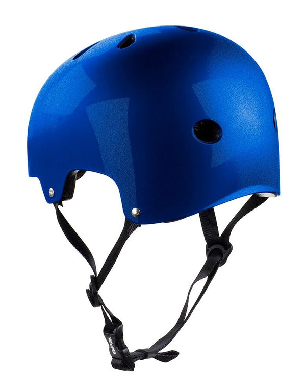 SFR Essentials Skateboard Bike Helmet - Gloss Metallic Blue - Skatewarehouse.co.uk