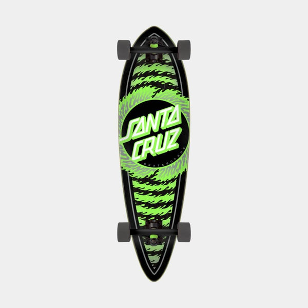 Santa Cruz Longboard Complete Flame Ringed Dot Pintail