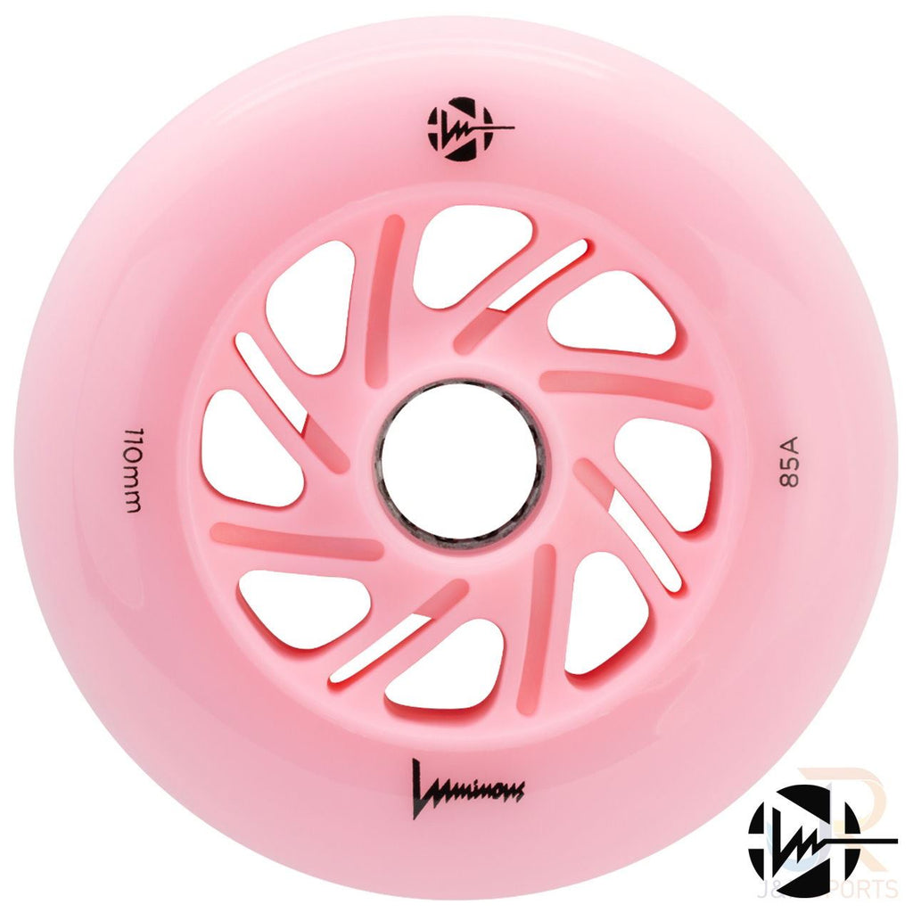 Luminous Led Inline Wheel (Set of 4 Wheels) - Flamingo - 110Mm/85A - Skatewarehouse.co.uk