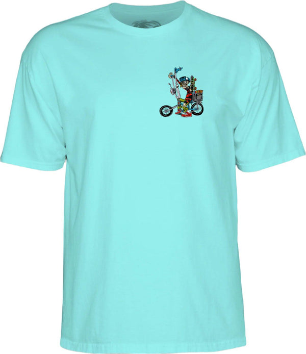 Powell-Peralta Steve Caballero Chopper Bike Tee Celadon - Skatewarehouse.co.uk