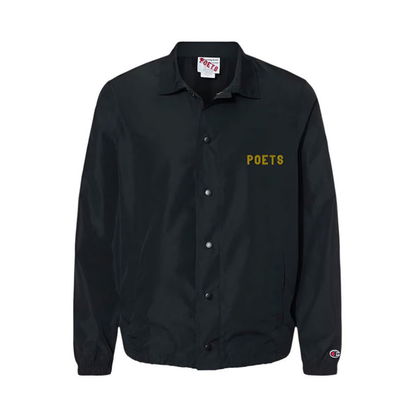 Danny Minnick X Poets Coaches Jacket (Black With Gold Print) - S