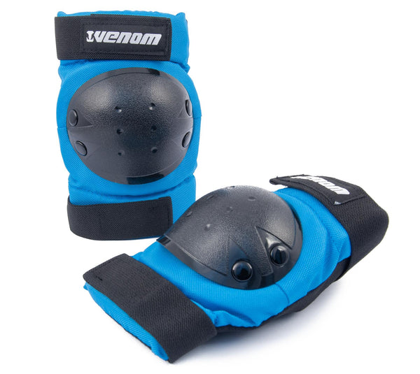 Venom Triple Knee/Elbow/Wrist Pad Set - Blue Black - Skatewarehouse.co.uk