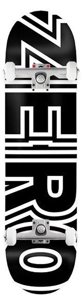 Zero Skateboard Bold Black White x Venom Custom Complete Skateboard - 8.375