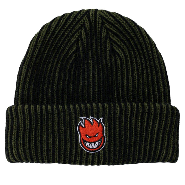Spitfire Bighead Fill Beanie (Olive / Black / Red) - One Size