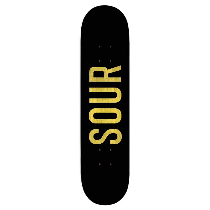 Sour Solution 'Army' Black / Wood (Square) Skateboard Deck - 8.25"
