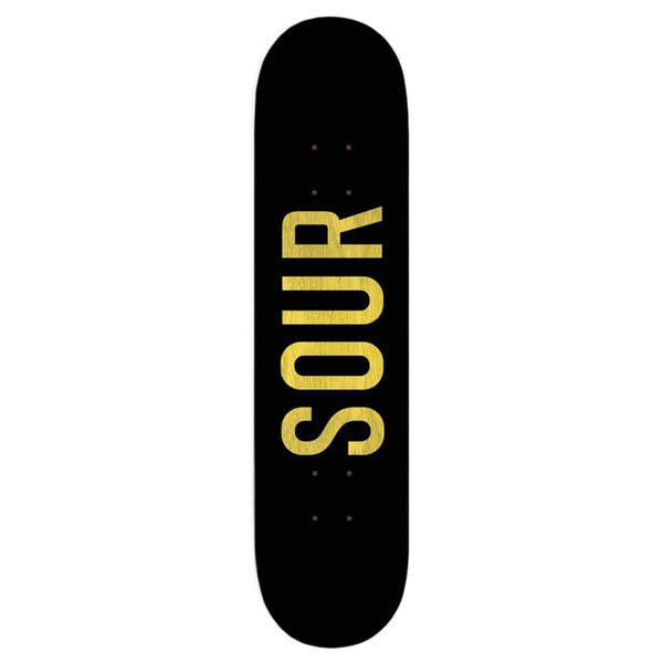 Sour Solution 'Army' Black / Wood (Square) Skateboard Deck - 8.25"