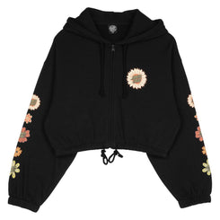 Santa Cruz Womens Zip Hood Floral Mix Up Zip Hood - Black - Skatewarehouse.co.uk