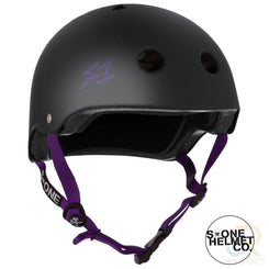 S1 Lifer Helmets - Black Matt inc Purple Strap