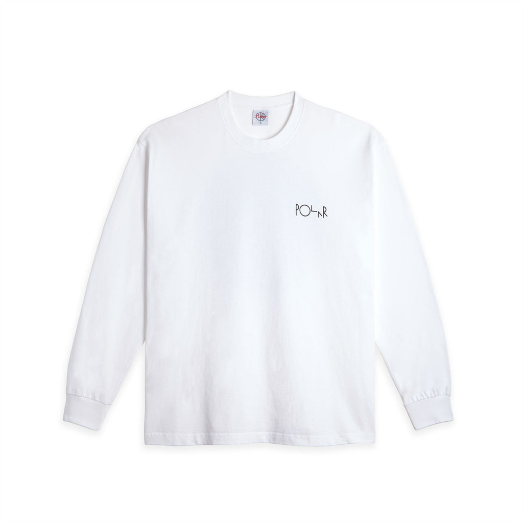 Polar Skate Co Fill Logo LS Tee | Klez Crossing (White)